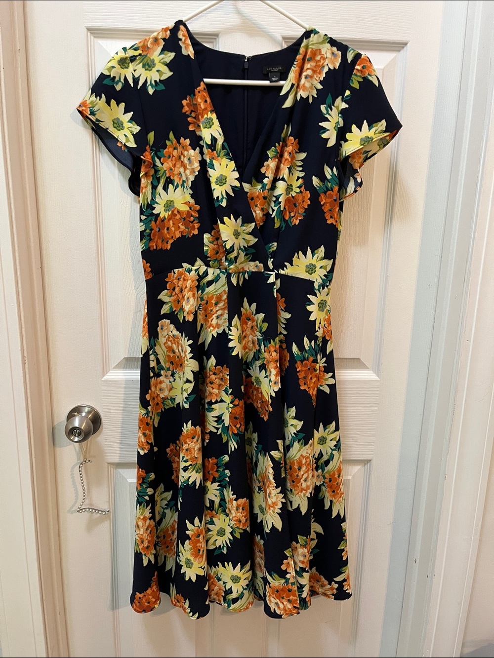 Ann Taylor Factory Navy Floral dress